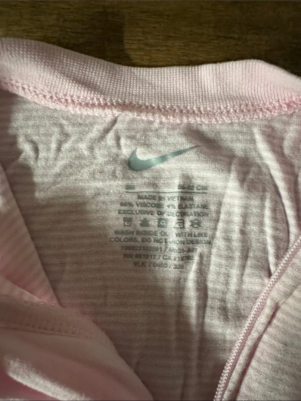 Nike Baby Pink Long-Sleeve Zip Footed Pajamas